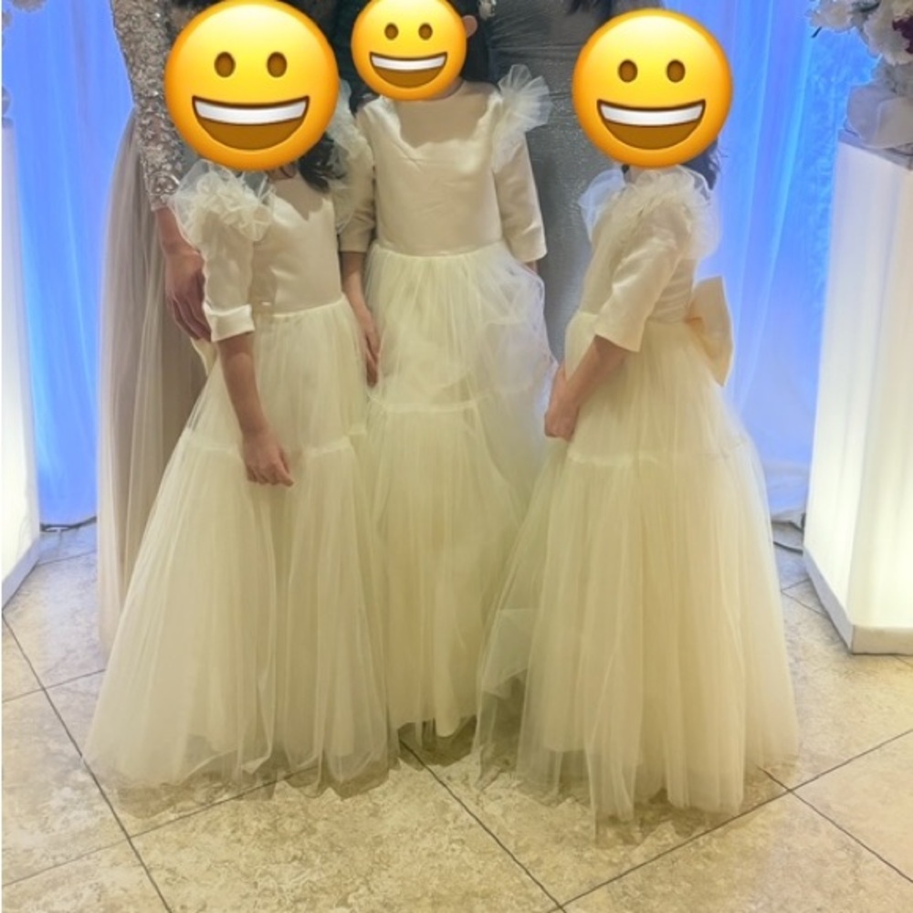 Elegant Cream Tulle Dresses for Girls